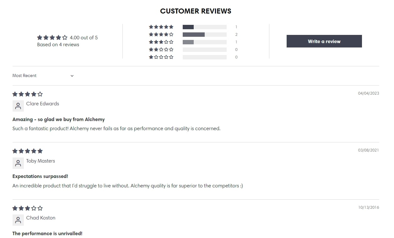Reviews & Testimonials area